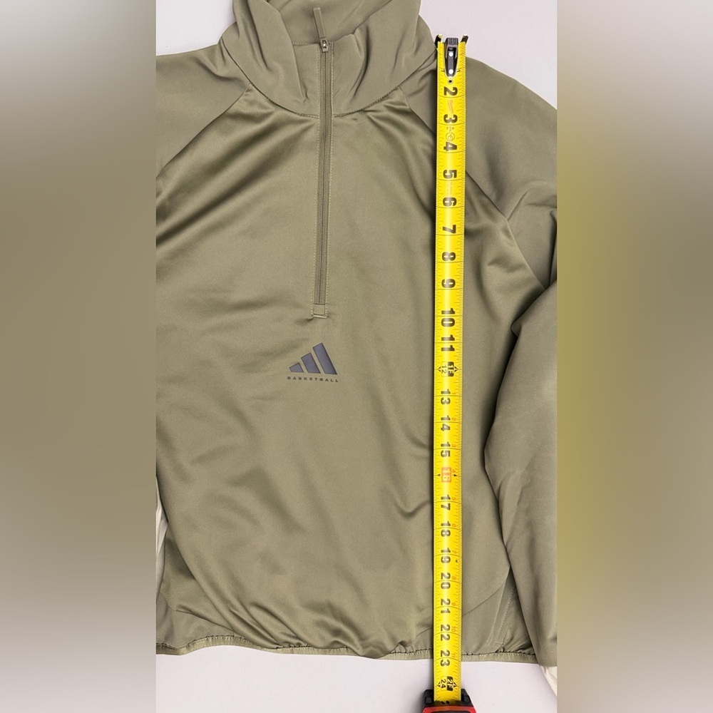 Adidas Women’s Basketball Half Zip Jacket Olive Green Size M New With Tags - Picture 11 of 11